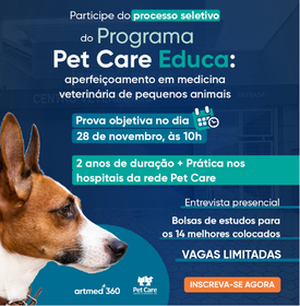 Pet Care Educa: Aperfeiçoamento em medicina veterinária de pequenos animais